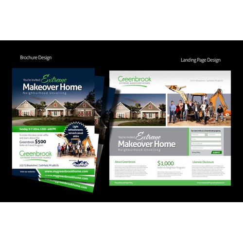 extreme makeover home brochure design + follow up work