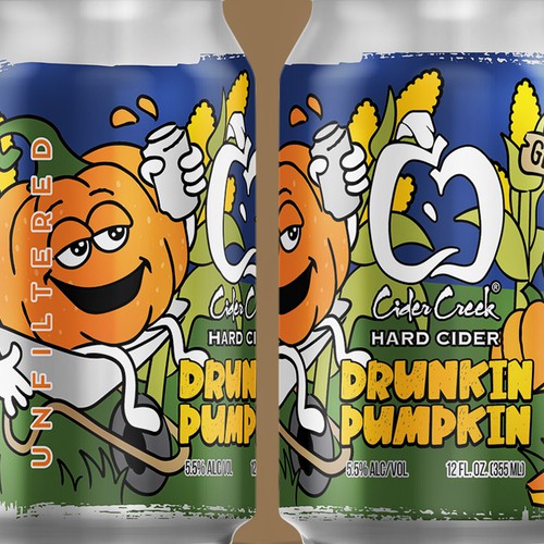 Drunkin Pumpkin Hard Cider Product label