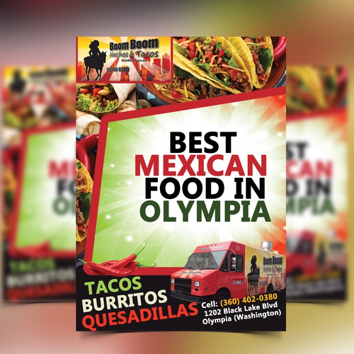 Flyer for Boom Boom tacos&Nachos