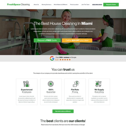 Premium Residential Cleaning Service Website