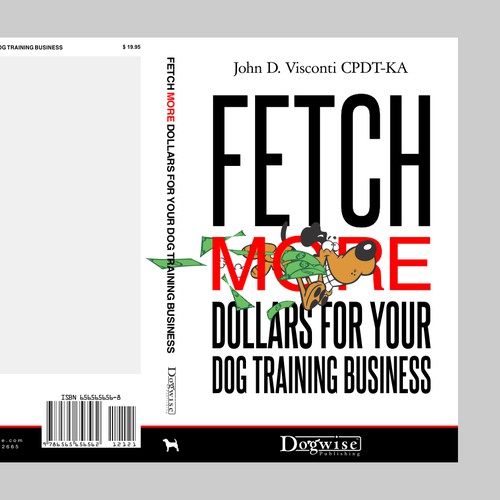 Create a playful yet sophisticted dog business development book cover