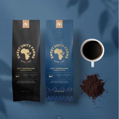 Coffee Packaging for Sweet Unity Farms