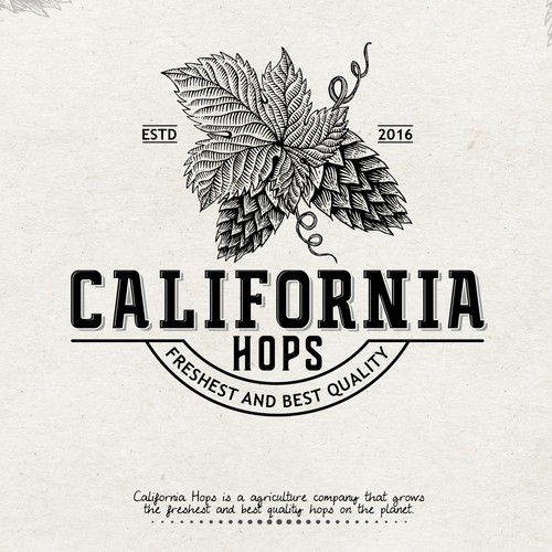 Logo concept for California Hops