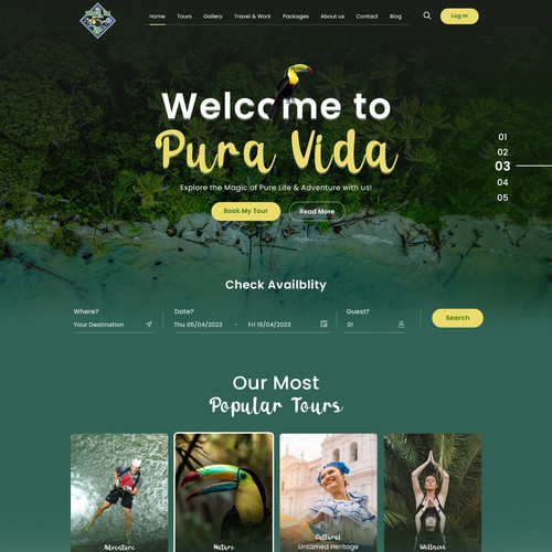 Travel Website landing Page