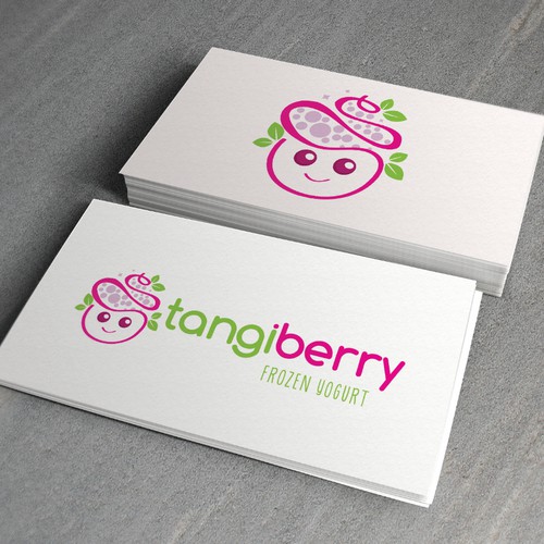 Create a captivating frozen yogurt logo for tangiberry