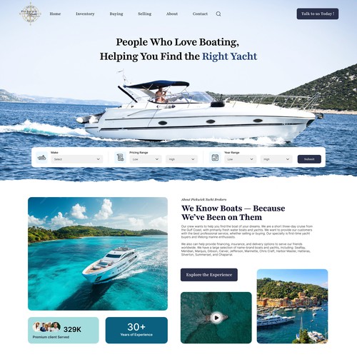 Pickwick Yacht Brokers Website Design