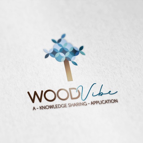 WoodVibe app logo concept