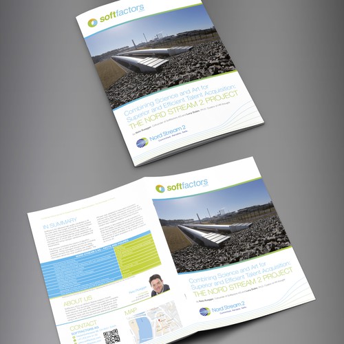 Brochure design for a contest "White Paper Nord Stream2 AG / softfactors AG"