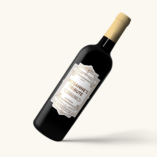 Wine label for Rosanne´s tribute