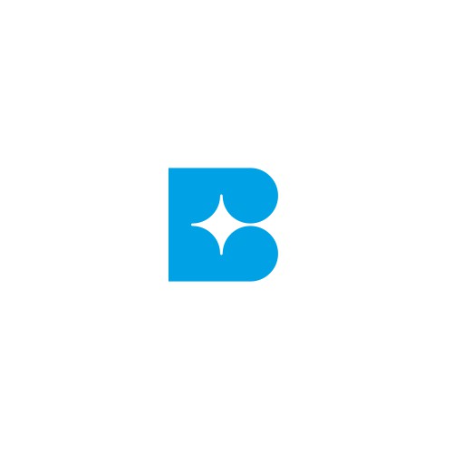 Letter B + star logo concept