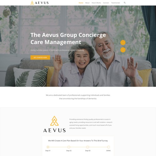A redesign to create an elegant yet simple to use site for Aging Consulting