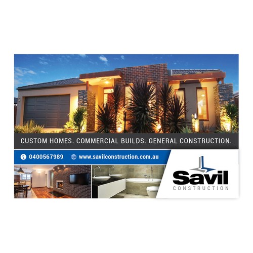 Create a Construction Company illustrated advertisment for a small bill board