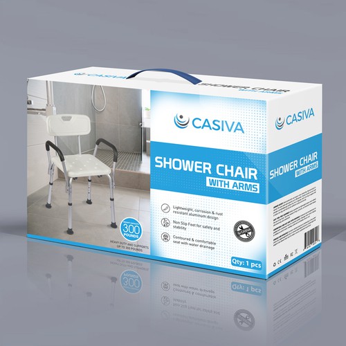 product package for Casiva Shower Chair