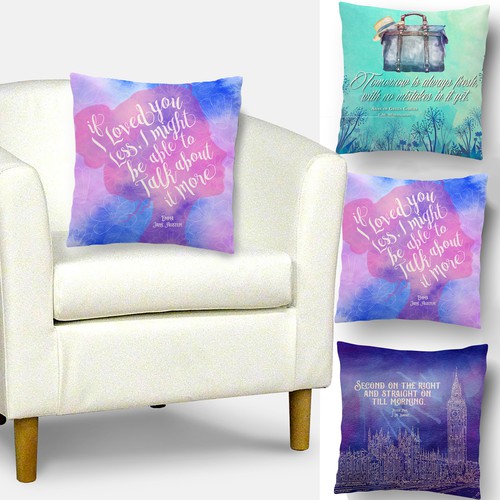 Book inspired decorative pillows