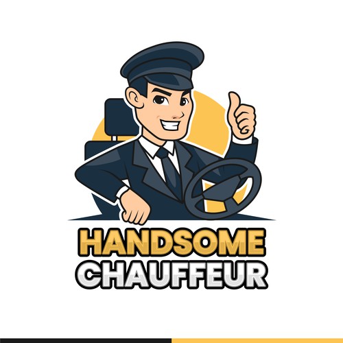 Logo design concept for "HANDSOME CHAUFFEUR"