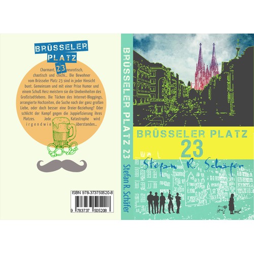 fun and romance - book cover for print and ebook needed for my new book called "brüsseler platz 23"