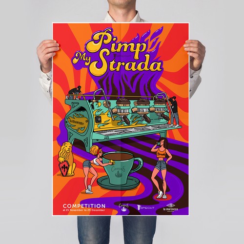The poster for competition of Campos Coffee