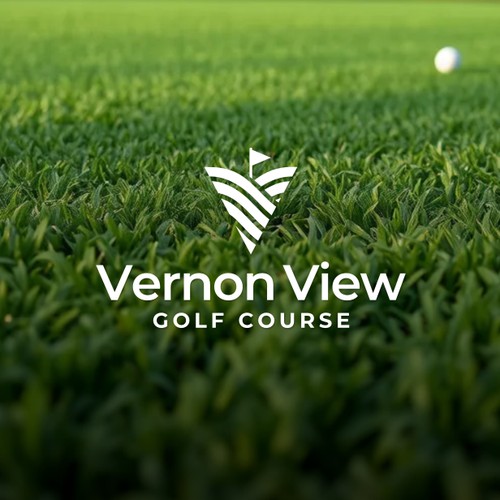 Golf Logo with Letter V