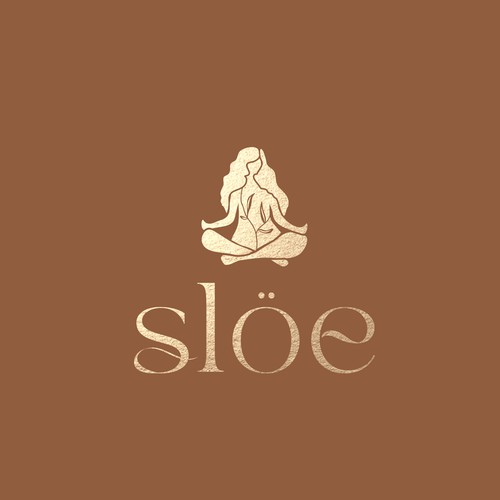 Elegant Organic Yoga Fashion Logo