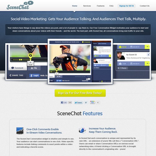 SceneChat needs a new website design