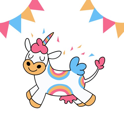Unicow-Character-Design for a candy company