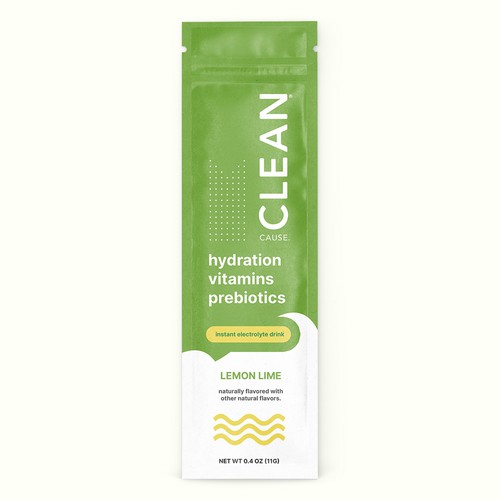 Instant electrolyte powder drink stick packets