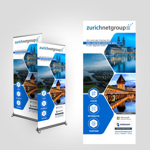 Rollup Banner Design for young tech company in the smb segment
