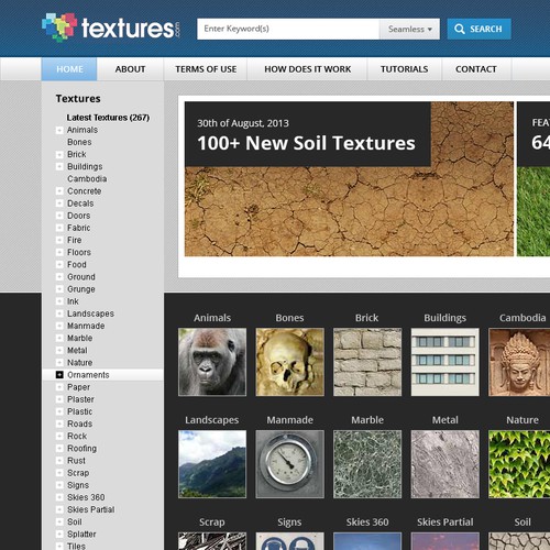 Design needed for Textures.com - Wireframe available!
