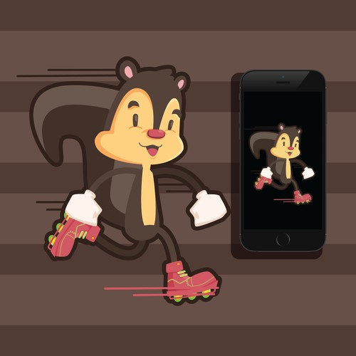 Create a LOVELY (SQUIRREL) CARTOON character to be used as an app icon