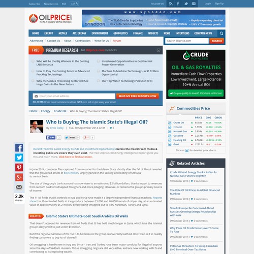 Top financial site is looking to have it's article pages re-designed