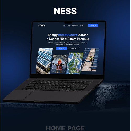 NESS: Premium Industrial Energy & Infrastructure SaaS Landing Page