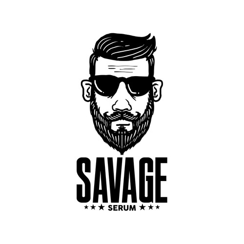 rustic logo concept for savage serum