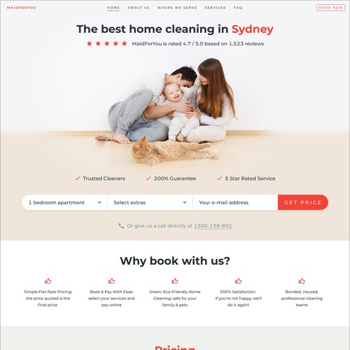 Cleaning services website