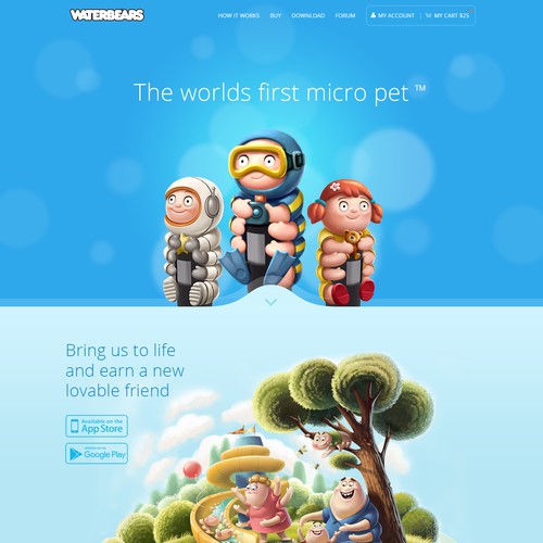 Illustration-based landing page design