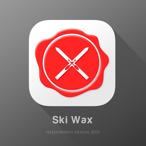Create an iOS 7 app icon for a ski wax guide app