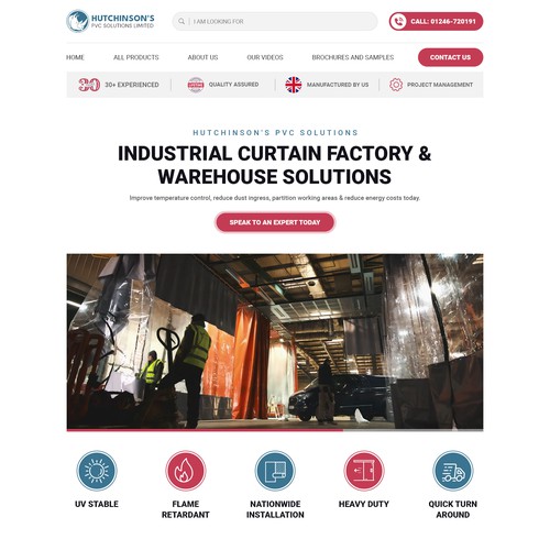 Industrial Curtains Website Design