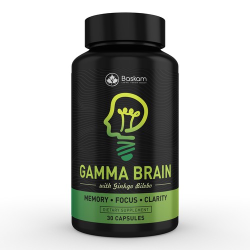 Brain Supplement Label Design