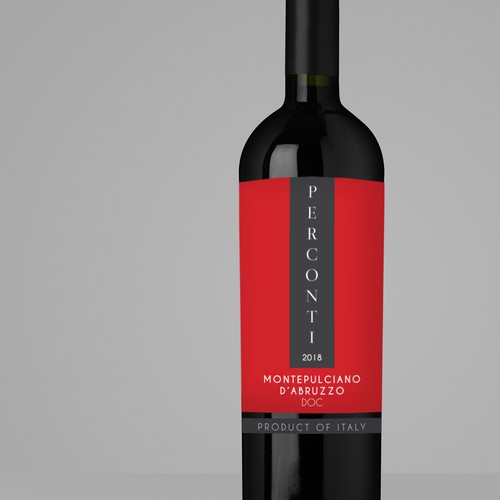 Bold wine label concept