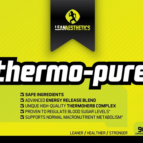 Create label with a clean aesthetic for a new Premium Fat Burner product