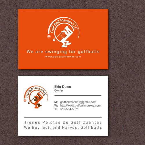 Golf Ball Monkey LLC Busines Card