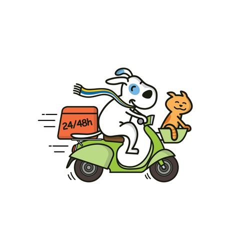 Dog and cat make deliveries!