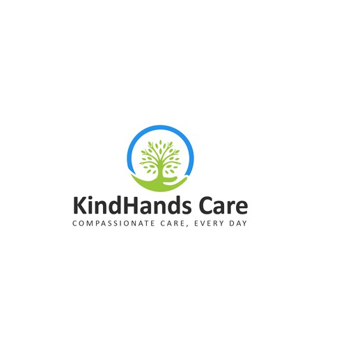 KindHands Care logo design template