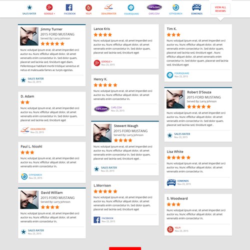 Tabbed Review Panel for SalesRater