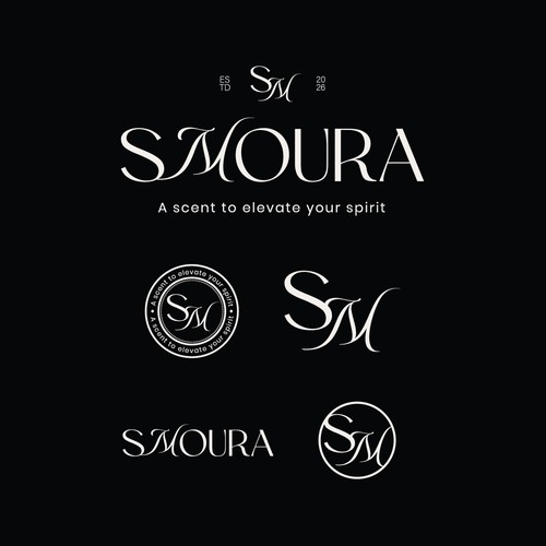 SMOURA Luxury Fragrance Logo Concept