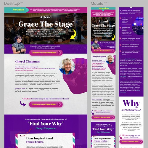 Event Page Redesign - Grace the stage