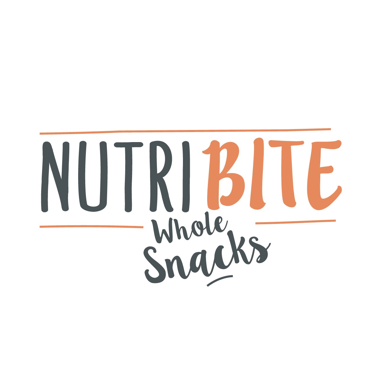 Design a trendy logo for a health snack company "NutriBite"