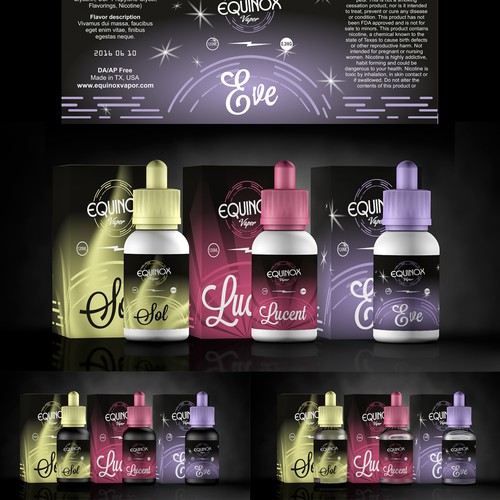 E liquid label design