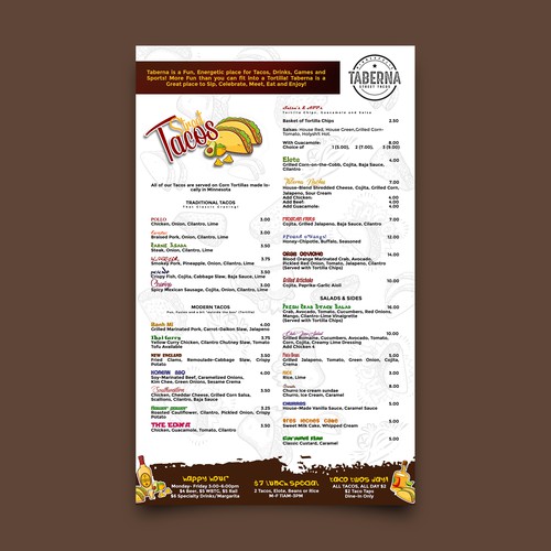 Restaurant Menu Design