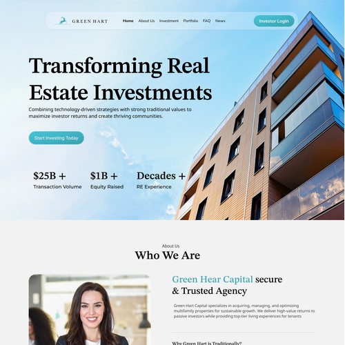 Real Estate Website Landing Page Design