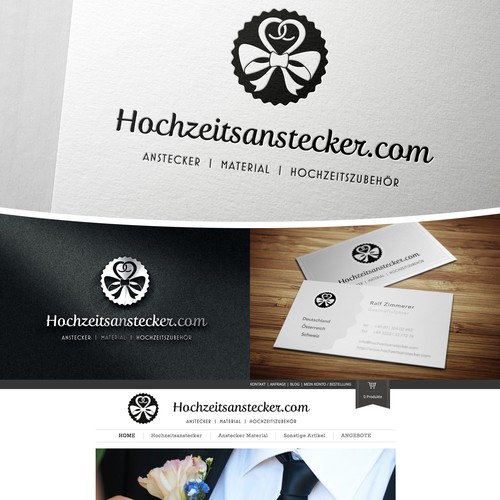 Logo-Design & Business-Card für Online-Shop | Kreatives Thema: HOCHZEIT